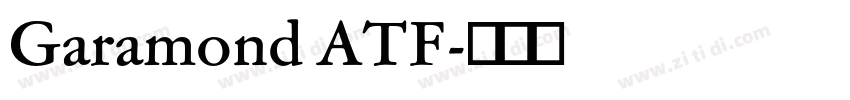 Garamond ATF字体转换